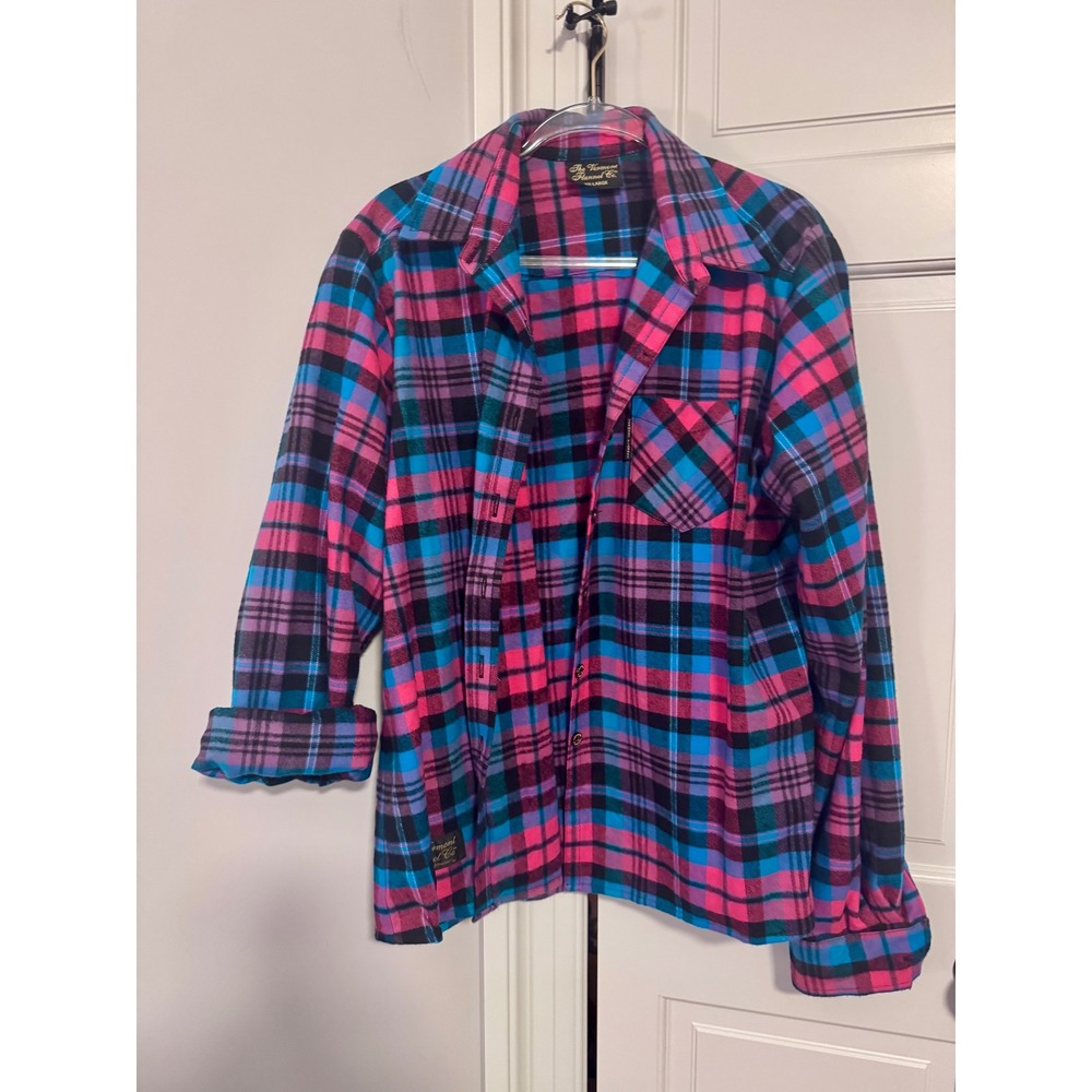 The Vermont Flannel Co. XXL Multicolor Plaid Flannel Shirt Jacket USA Cotton - Picture 2 of 10